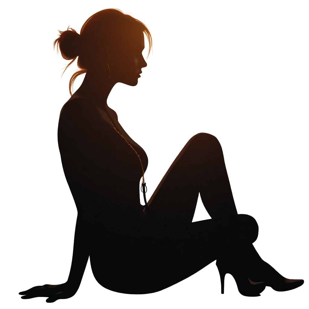 Silhouette of a Woman in High Heels